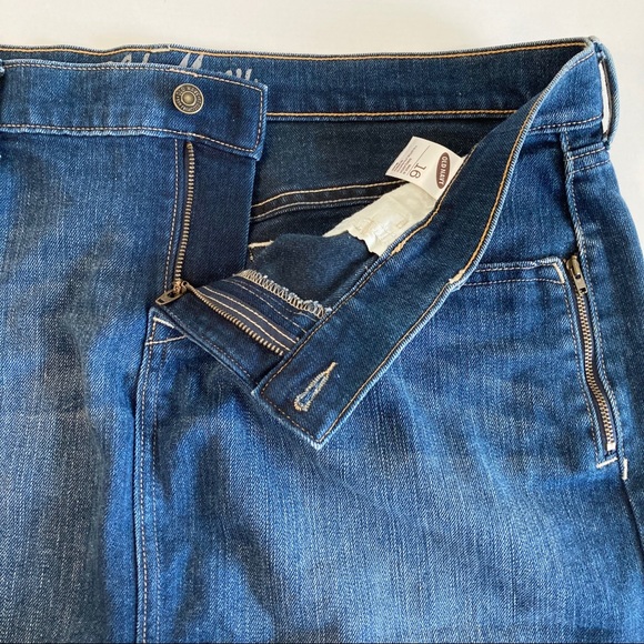 Old Navy Dark Wash Zipper Accent Denim Mini Skirt - Picture 7 of 8